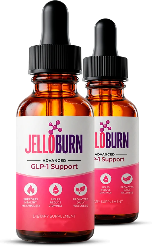 JelloBurn two dropper bottles